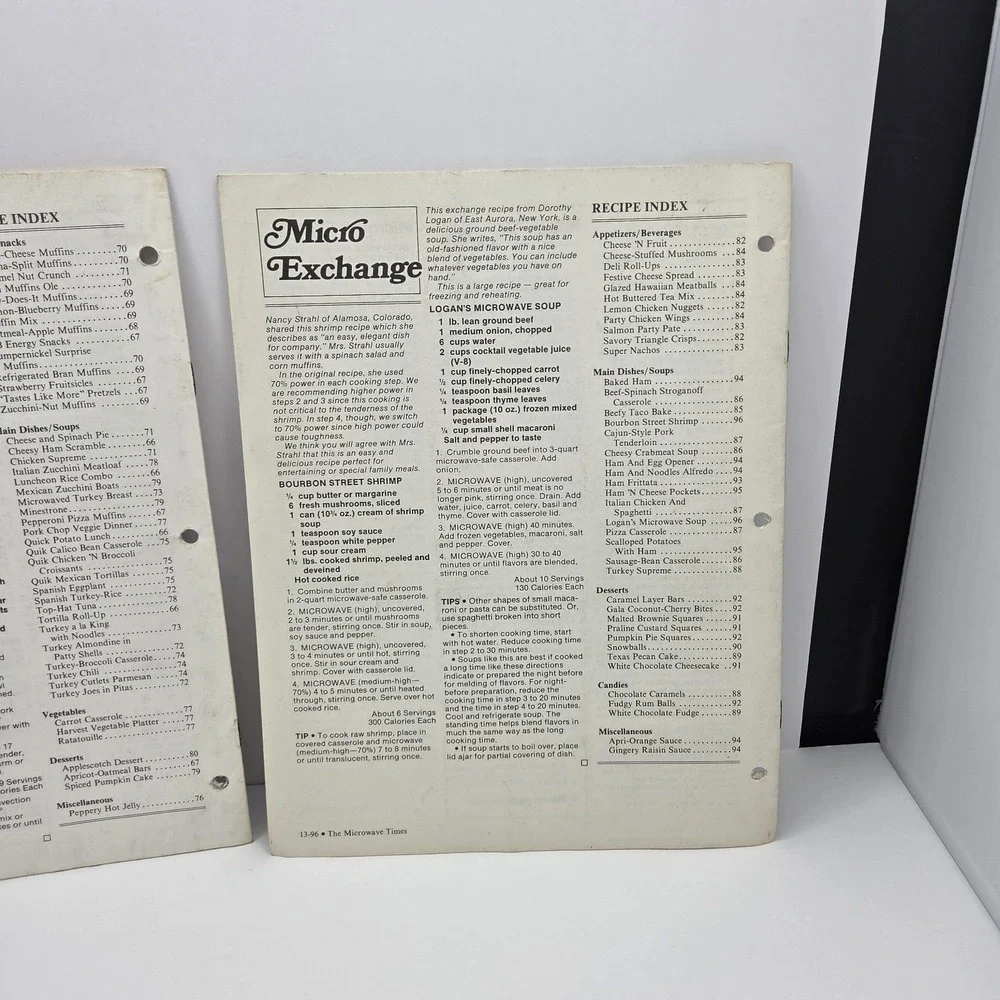 The Microwave Times Magazine Lot of 2 1987 Vol 13 Vintage Recipe Issues